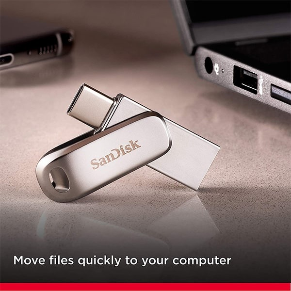 فلش مموری سن دیسک مدل Ultra Dual Drive Luxe ظرفیت 32 گیگابایت با رابط USB 3.2 USB-C